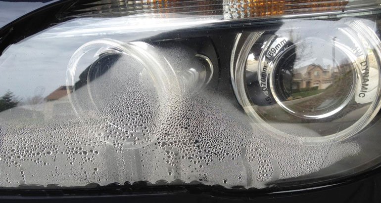 Condensation on headlights