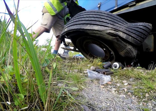 Handling a ire Blowout When Driving