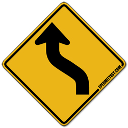 Road Curves To The Right Sign