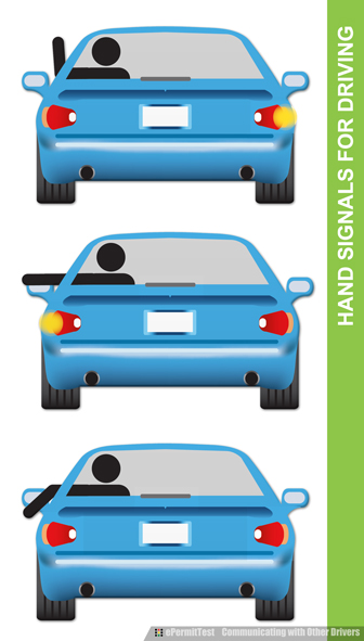 Use hand signals to communicate with other drivers when your turn indicators are not functioning