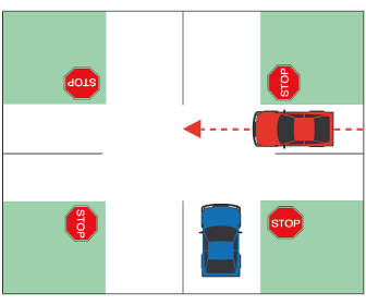 Intersección Controlada por una Señal de Alto