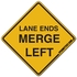 Lane Ends Merge Left